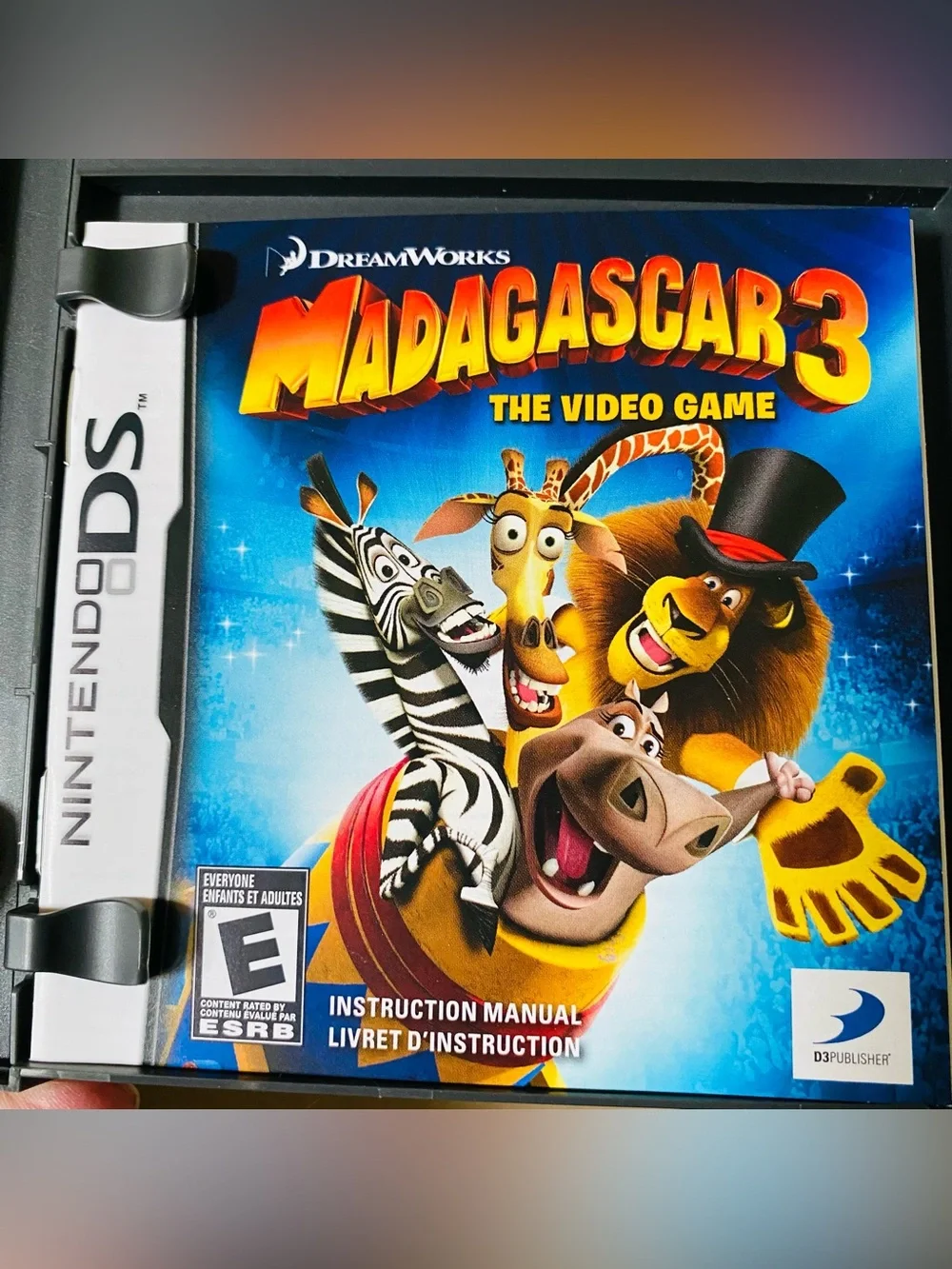 Nintendo DS Madagascar 3 Game -EUC includes box, game, pamphlet